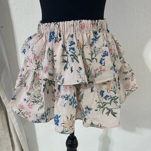Koch floral Ivy skirt in Pink flower size S Lines Y2K Preppy Mini Skirt
